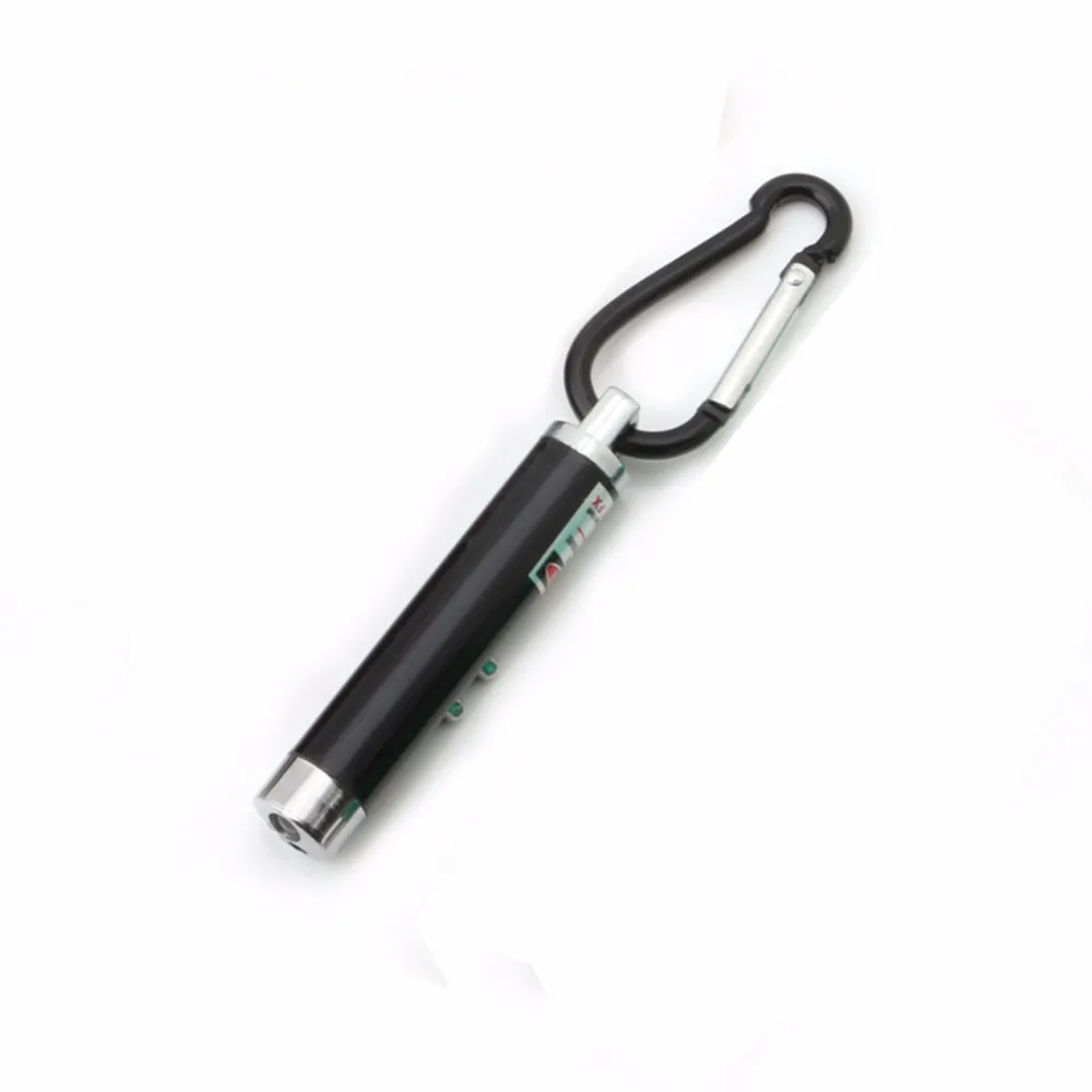 

3 in1 Portable Mini Laser Light Pointer LED Torch Beam Flashlight Keychain