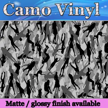 

Black White SNOW GIRL CAMOUFLAGE Vinyl wrap Urban Snow Morning Wood Camo Vinyl Car Wrap Skin Vehicle PROTWRAP skin 1.52x30m/Roll