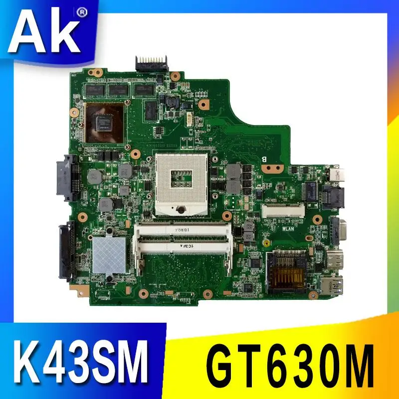 K43SM материнская плата REV4.1 GT630M 1 ГБ для ноутбука ASUS A43S X43S K43S K43SV K43SJ N13P-GL2-A1 HM65 DDR3 ноутбука телефонной платы