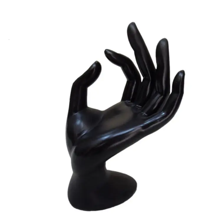 Черный реалистичный манекен женщина рука для отображения колец, манекен руки