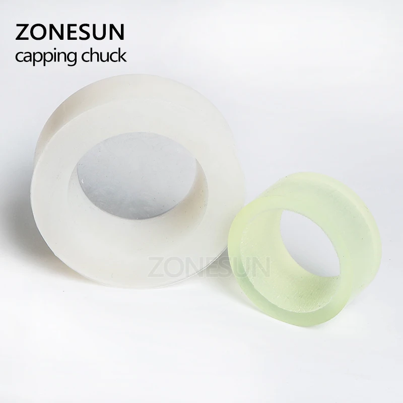 ZONESUN Capping Machine Chuck Rubber Mat for Capper 28-32mm 38mm Round Plastic Bottle with Security Ring Silicone Capping Chuck