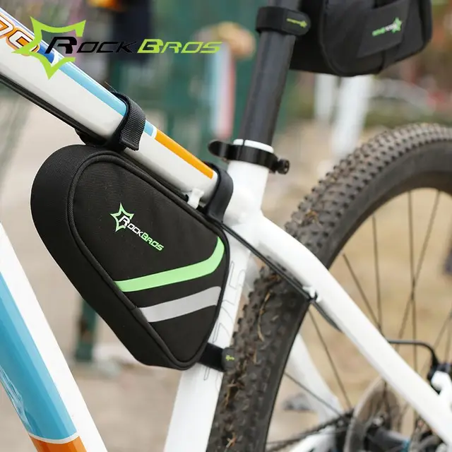 Us 9 99 40 Off Aliexpress Rockbros Outdoor Triangle Bag Cycling Bike Reflective Bicycle Repair Tool Frame Front