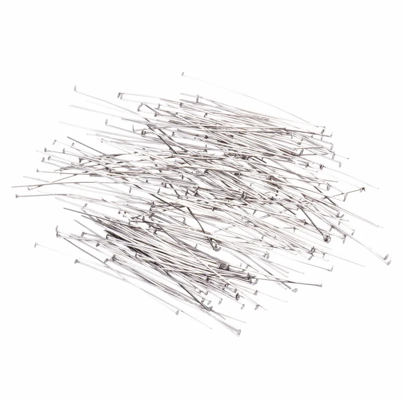 

100 pcs 50mm Stainless Steel Eye Pins Flat Head Pins for Jewelry Making Jewelry Accessories Findings Tools and Equipment