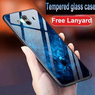 Coque For Huawei Mate 10 ALP-AL0 case tempered glass+ soft edge cover For Huawei Mate10 glass case huaweimate10 cases shell - Цвет: A2
