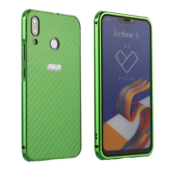 Алюминиевый Роскошный чехол для Asus Zenfone 5Z ZS620KL чехол s Funda Asus Zenfone 5 ZE620KL задняя крышка для Zenfone5 Asus 5z ZE Zs 620KL - Цвет: Зеленый