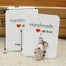 4*5 см 500 шт. в партии белый retangular бумага печатных небольшой кулон карты на заказ Крафт Кольцо карты тег Ювелирная бумага повесить тег