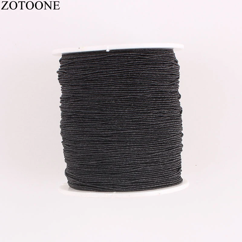 

ZOTOONE 200Meters/Roll Elastic Line Black Thread For Sewing Machine Polyester Threads For Leather DIY Apparel Sewing & Fabric D1