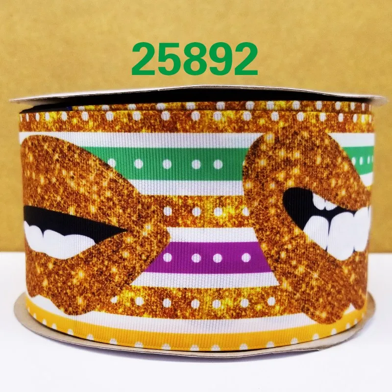 50 ярдов мультфильм напечатанный grosgrain ленты 25981 - Цвет: 25892