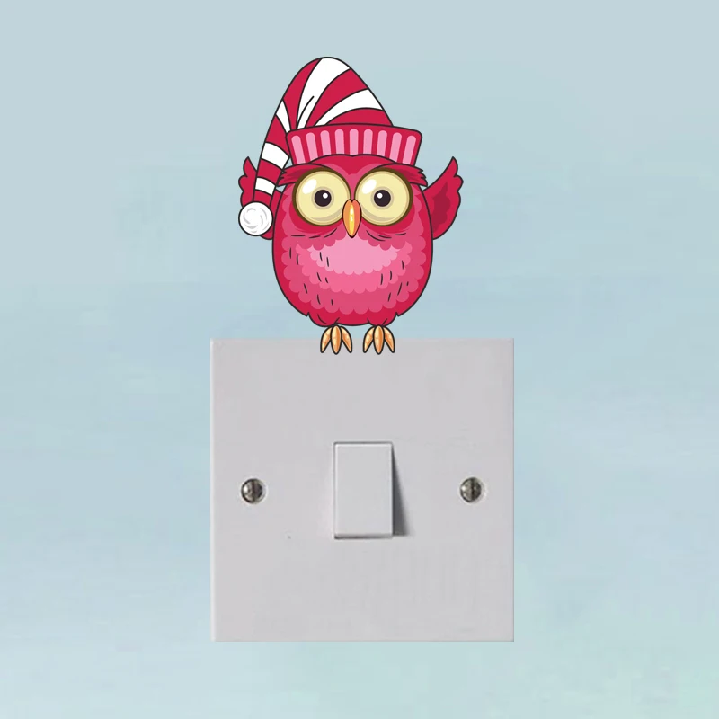 Beautiful Owl Switch Wall Decor Sticker Free Shipping