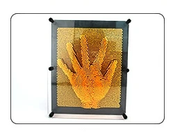 Orange (S) Доска для рисования 3D прессованная DIY пластиковая игла игрушка креативная 3D скульптура из булавок офисный домашний Декор Игрушка клон для детей - Цвет: Orange (S)