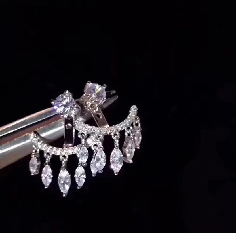 

ZOZIRI brand design monaco earrings srop water earrings cubic zirconia cz stone earrings