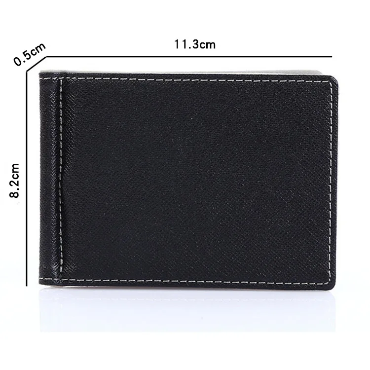 Men Bifold Business Leather Wallet luxury brand famous ID Credit Card visiting cards wallet magic Money Clips