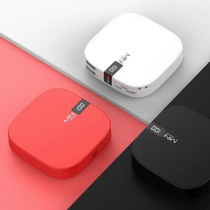 

Portable Charger 2USB Ports Mini LED Digital Cute Power Bank 20000mah qi power bank carregador portatil For mi huawei p30 pro