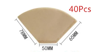 100/40 шт./пакет деревянный оригинальная ручная капельного бумажный фильтр для кофе эспрессо Кофе фильтры Чай& Кофе инструменты - Цвет: Светло-серый