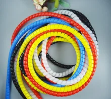 8mm Spiral Wire Organizer Wrap Tube Flame retardant colorful spiral bands diameter Cable casing Cable Sleeves Winding pipe 2M