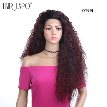 

22inch Afro Kinky Curly Wig Synthetic Wig For Women Heat Resistant Lace Wig Short Black Hair Wigs Hair Expo City