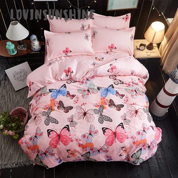 

LOVINSUNSHINE Comforter Bedding Sets Bedding And Bed Sets Colorful Butterfly Themed Duvet Cover King Size AB#21
