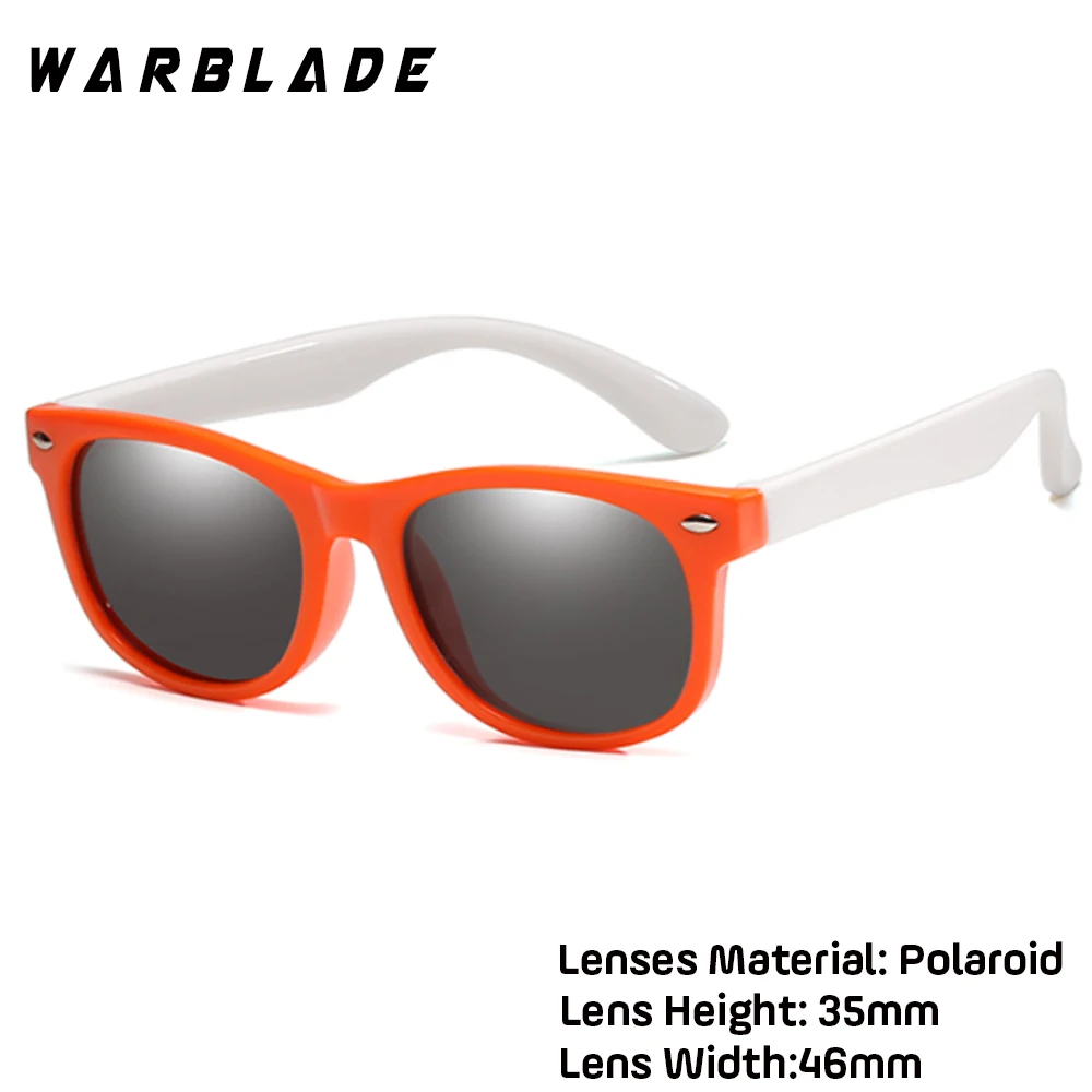 WarBlade Mirror Kids Sunglasses TR90 Boys Girls Polarized Silicone Safety Sun Glasses Gift For Children Baby UV400 Gafas