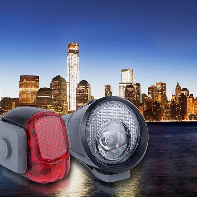 Best Price 800 Lumens Bicycle Lights Super Bright Front Light Tail Light Set 3 modes Waterproof Torch Lamp bike Flashlight #2A30