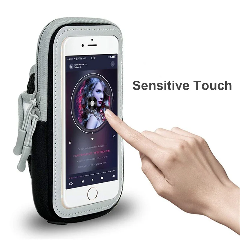 

For Alcatel 5 5086D Sports Arm Phone Holder Case for Alcatel 5V 5060D A7 Running Cycling Armband Cover Bag Zipper Pouch