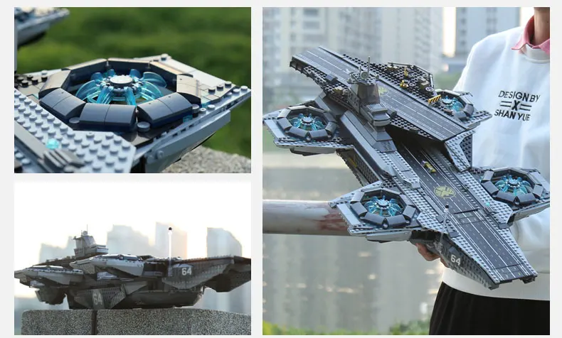 Kits de Construção Compatíveis com 76042 Lepining Herói Filme Brinquedos Shield Helicoarrier Modelo Blocos Tijolos Novas Crianças Dhl 07043 8 China super heroes Suppliers