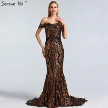 Черные сексуальные африканские платья без рукавов с блестками, платья для выпускного вечера, роскошные сексуальные платья для выпускного вечера, Serene Хилл LA60935