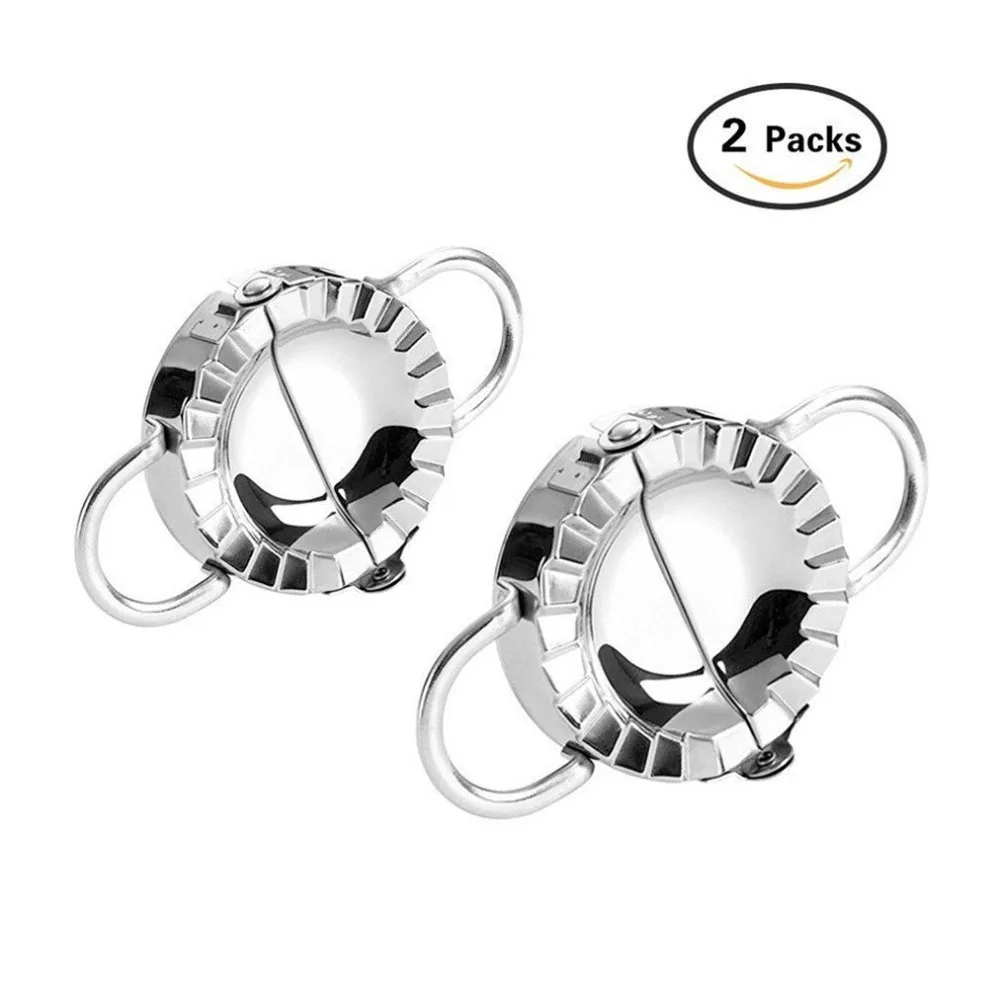 

Chinese Dumpling Maker Tool, 2 Stainless Steel Sets, Large And Small Mold Machine For Dough And Pastry, Asian Round Wrapper Pres