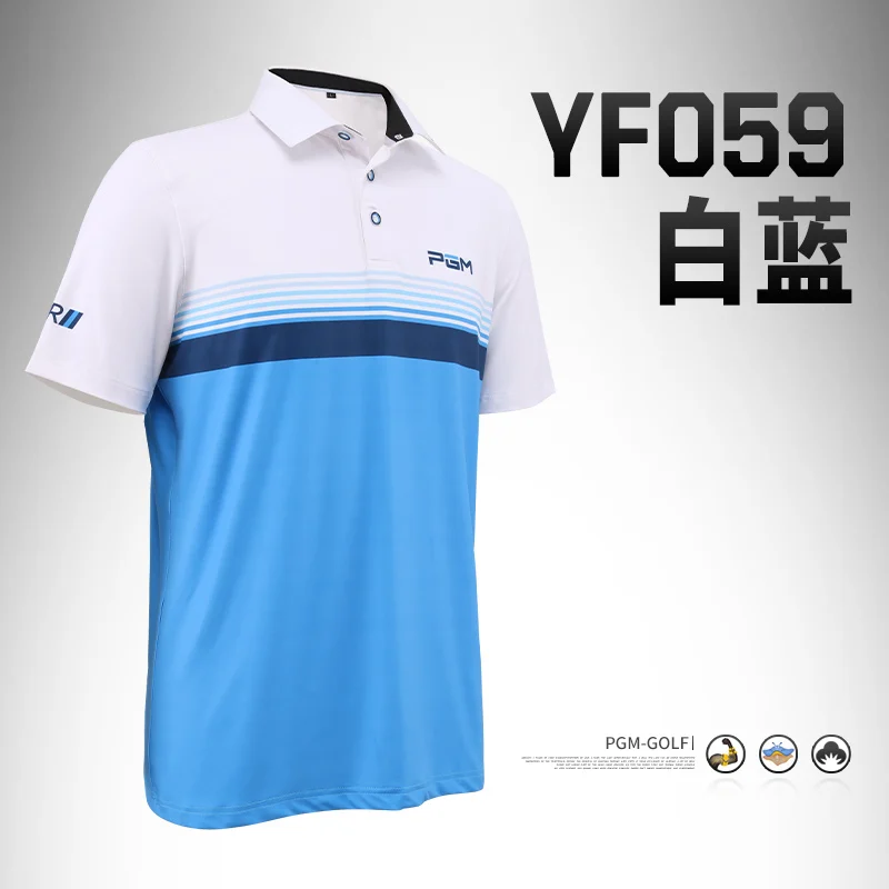 Brand T shirt men golf shirts summer golf training garment sports short sleeve polo shirt outdoor tops golf striped shirts 2017