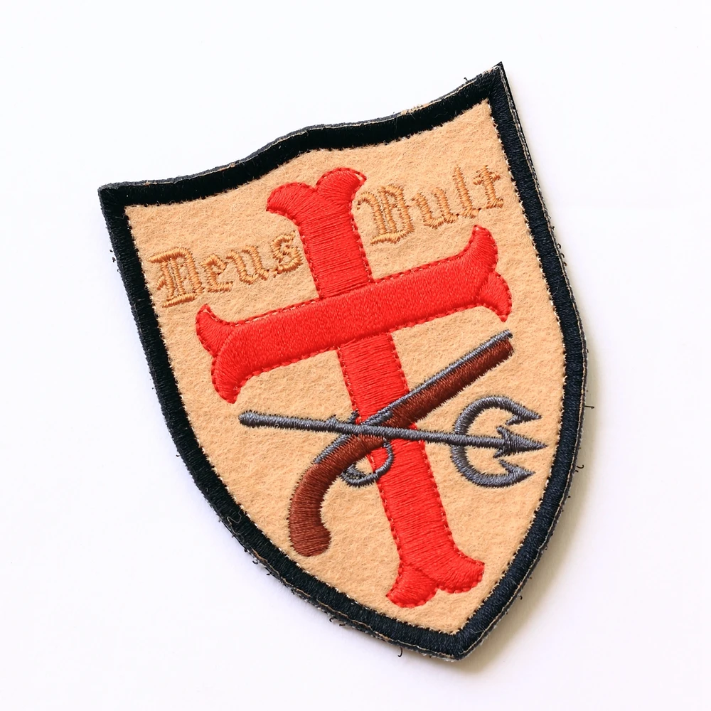 Военная нашивка армейская в стиле милитари Deus Vult /SEALS/DEVGRU Crusader Cross на плечо |