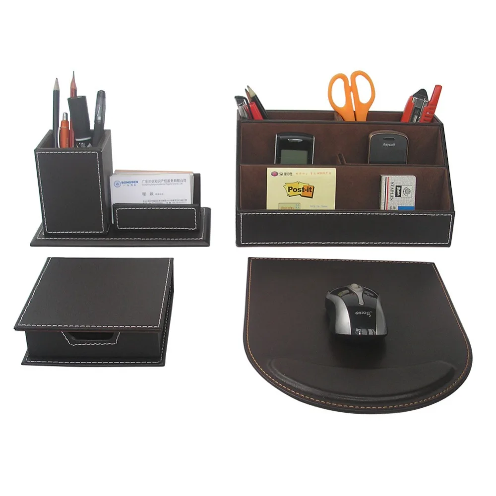 Buy Ever Perfect 4PCS/Set Leather Office Desk
