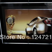 LED Кристалл отслеживание тонкий лайтбокс рекламы, кнопки Рамки Maggic Зеркало Дисплей коробка A1 Размеры