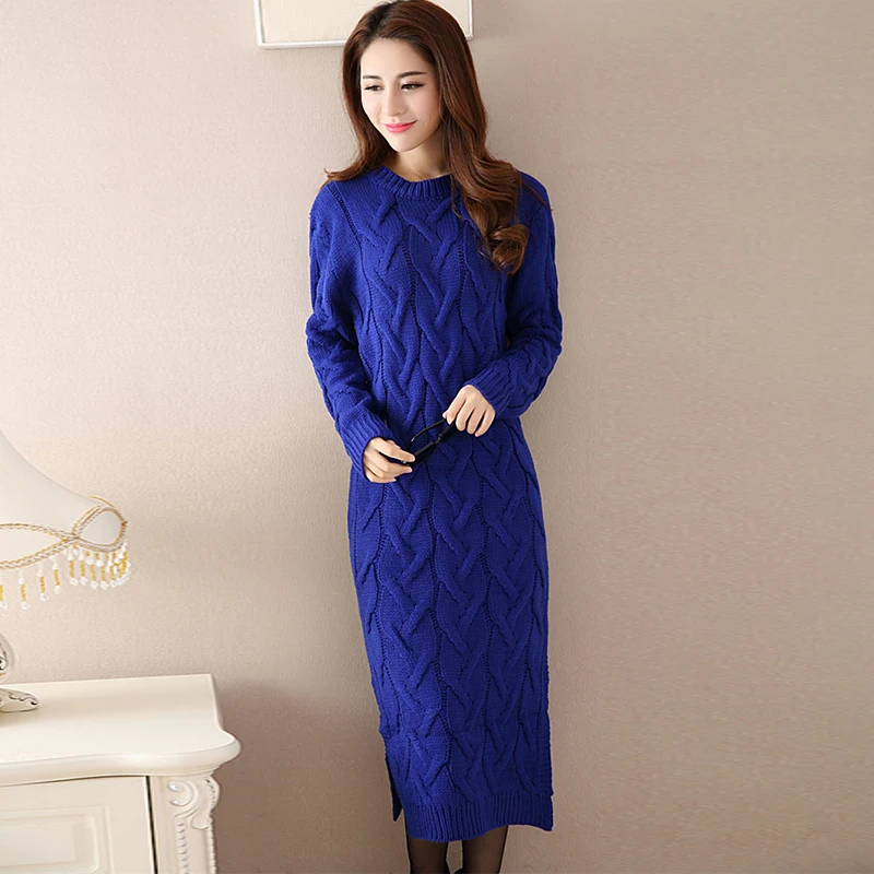 Платье свитер женское вязаное с круглым вырезом|sweater dress|casual dressdress fashion women |