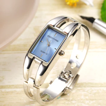 

Luxury Brand Women Fashion Bracelet Watches Rectangle Stainless Steel Band Ladies Colorful Watch Women Wrist Watch Female Clock