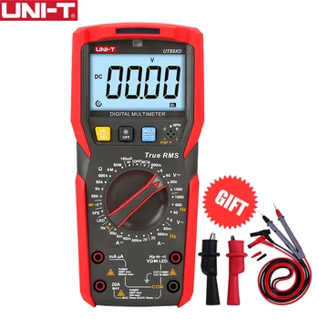 UNI-T UT89XD Digital Multimeter True RMS Tester AC DC Voltmeter Ammeter 1000V 20A Capacitance Frequency Resistance LED Measure