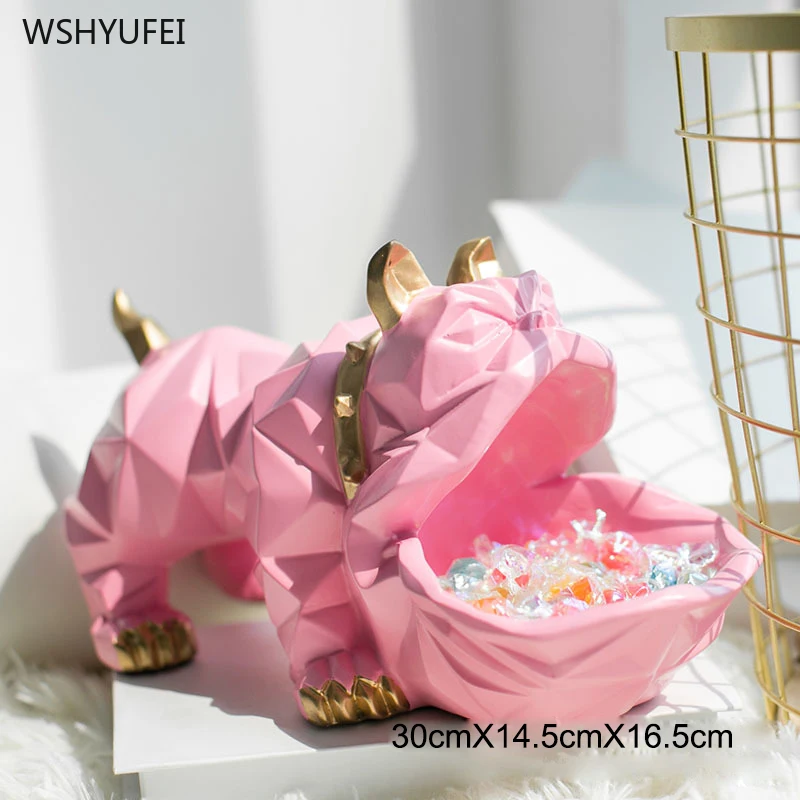 

Direct marketing geometric animal creative bulldog ornaments storage box big mouth dog furnishings living room decorations