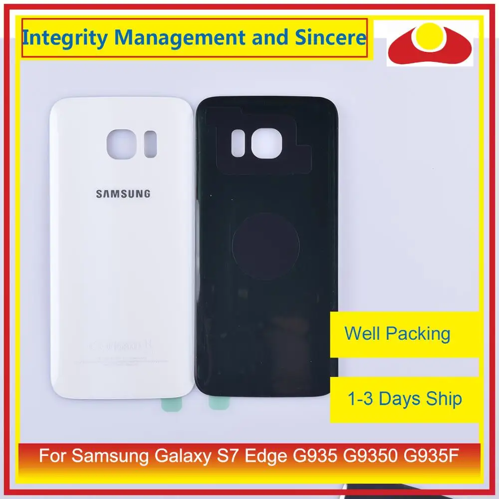 Оригинал для Samsung Galaxy S7 Edge G935 G9350 G935F SM корпус батарейный отсек Задняя стеклянная