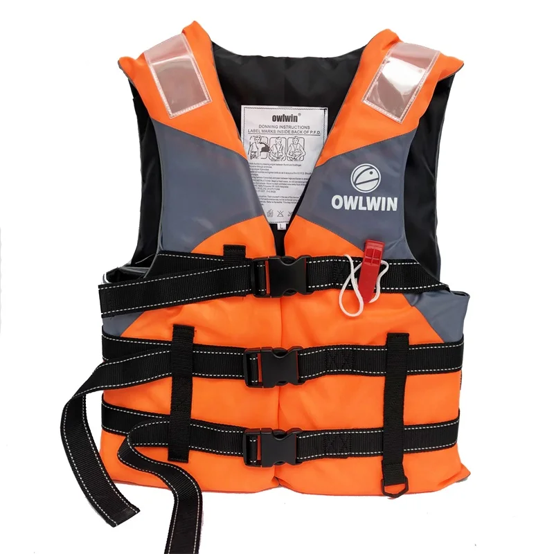 Owlwin открытый профессиональный спасательный жилет купальники жилеты для купания Лидер продаж VIP спасательный жилет lifevest для взрослых Размер 115 кг - Цвет: Оранжевый