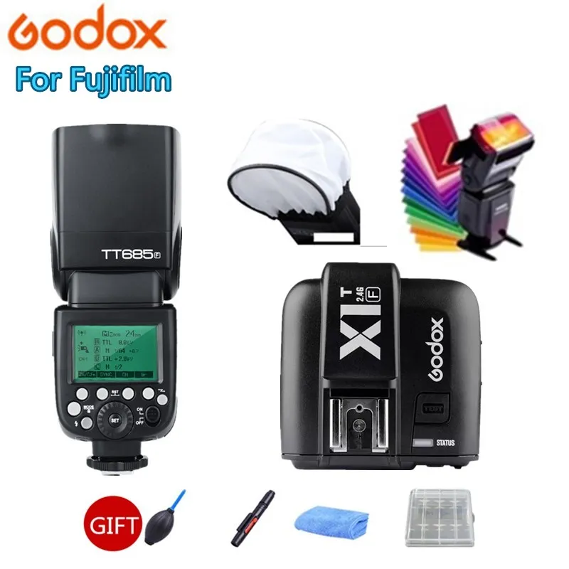 Godox TT685 TT685F Вспышка Speedlite 2,4 г Беспроводной HSS ttl GN60+ X1T-F триггерный передатчик для цифровой фотокамеры Fuji X-Pro2 X-T20 X-T1 X-T2