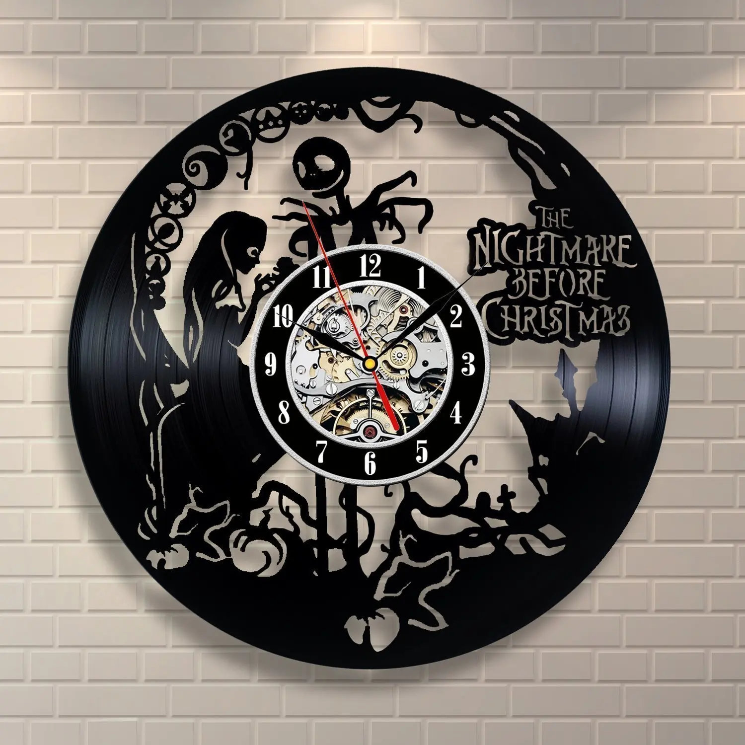 Vinyl Wall Clock Modern Design Living Room Decoration Nightmare Before