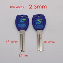 JF118 плоский боковой слот-ключ с зазубринами embryo дом замена лезвия-ключа длина 43,1 мм(10 шт