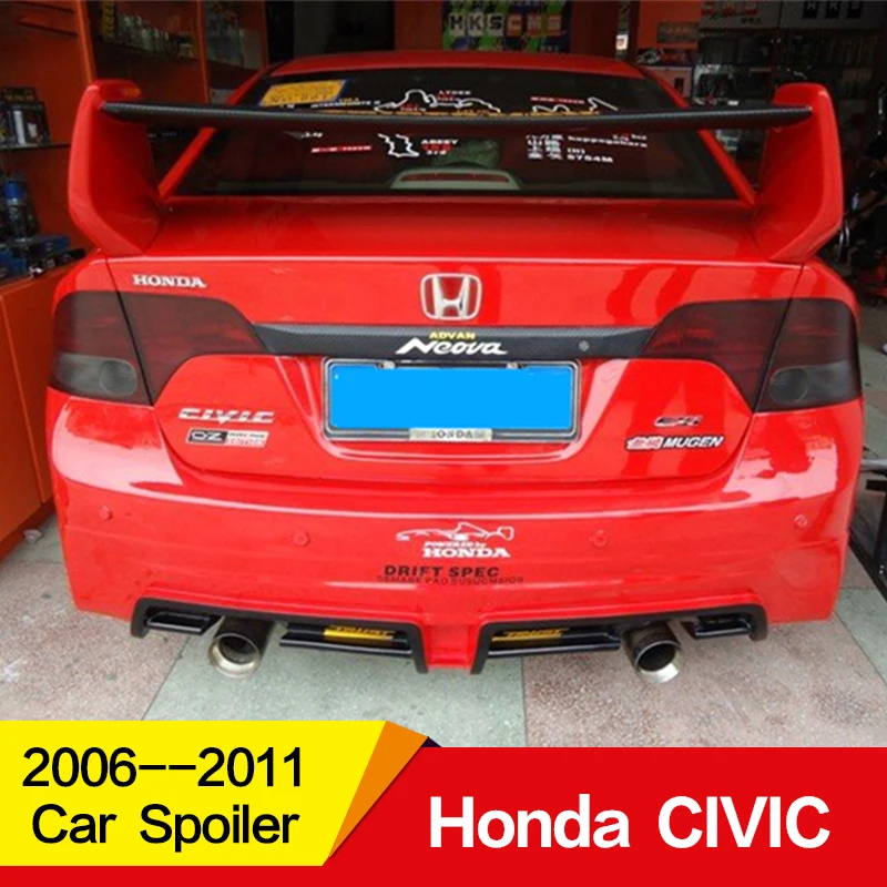 Используется для Honda CIVIC спойлер 2006-2011 года ABS Материал ciimo заднее крыло с цветным украшением специальный аксессуар для автомобиля refitt