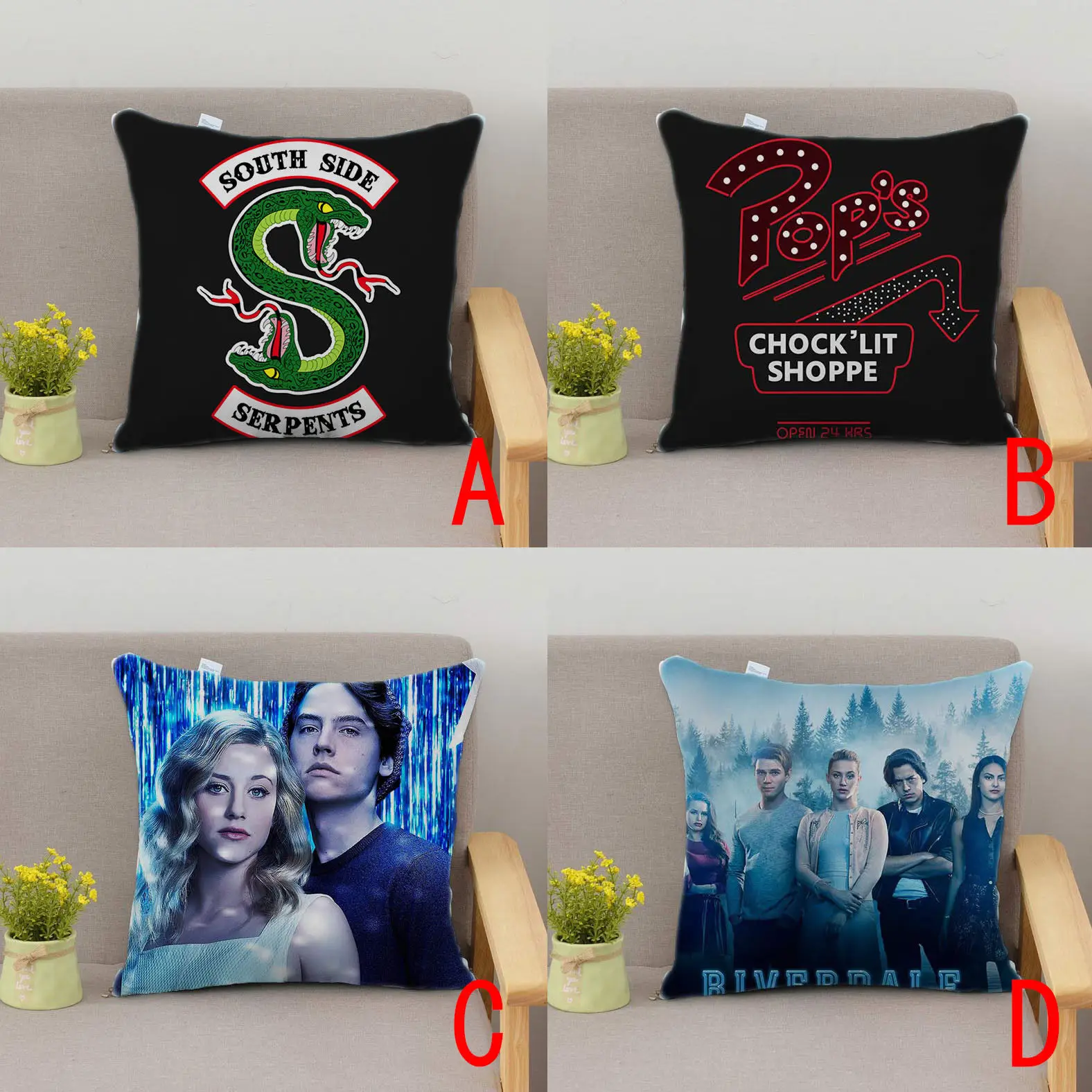 OHCOMICS 40*40 см отаку ривердейл Подушка Dakimakura чехол скольжения тик костюм домашний