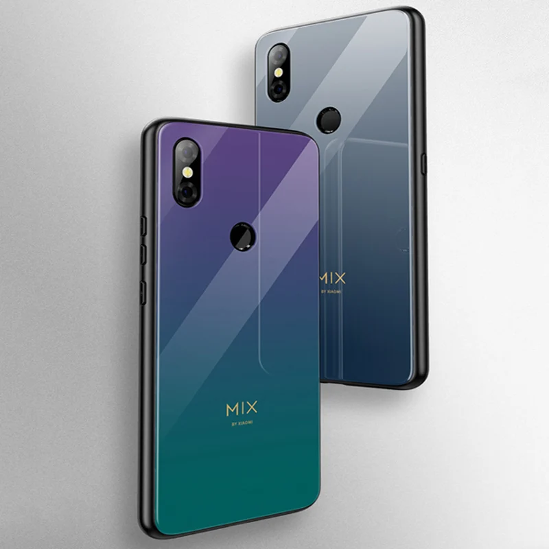 Градиентная задняя крышка из закаленного стекла для xiaomi mi x 3 Защитные чехлы для xiaomi mi x3 оболочка mi x3 крышка глобальной версии