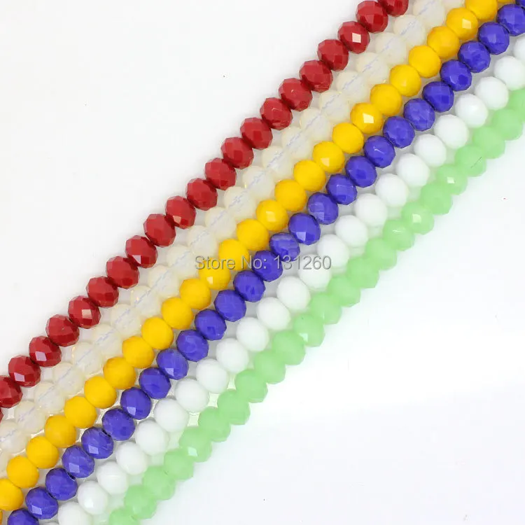

100pcs/string 6mm Glass Crystal Rondelle Spacer Beads Jewelry Making Faceted Glass Crystal Beads for jewelry making