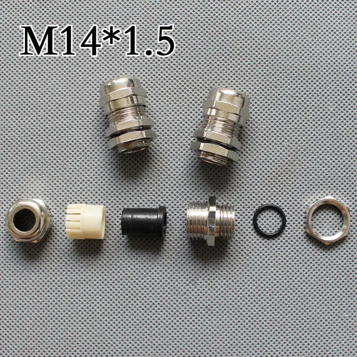 3 шт./лот CT050 M14* 1,5 Никель покрытием Медные скобы латунь металл кабельная фиксированная головка кабельный сальник для герметизации провода водонепроницаемый кабельный сросток IP68