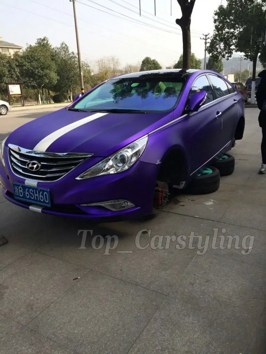 FROZEN PURPLE MIDNIGHT SATIN CHROME METALLIC Matte chrome car vinyl wrapping film graphic Foile wrap skin covering APA VIVID 3M STICKERS  (5)