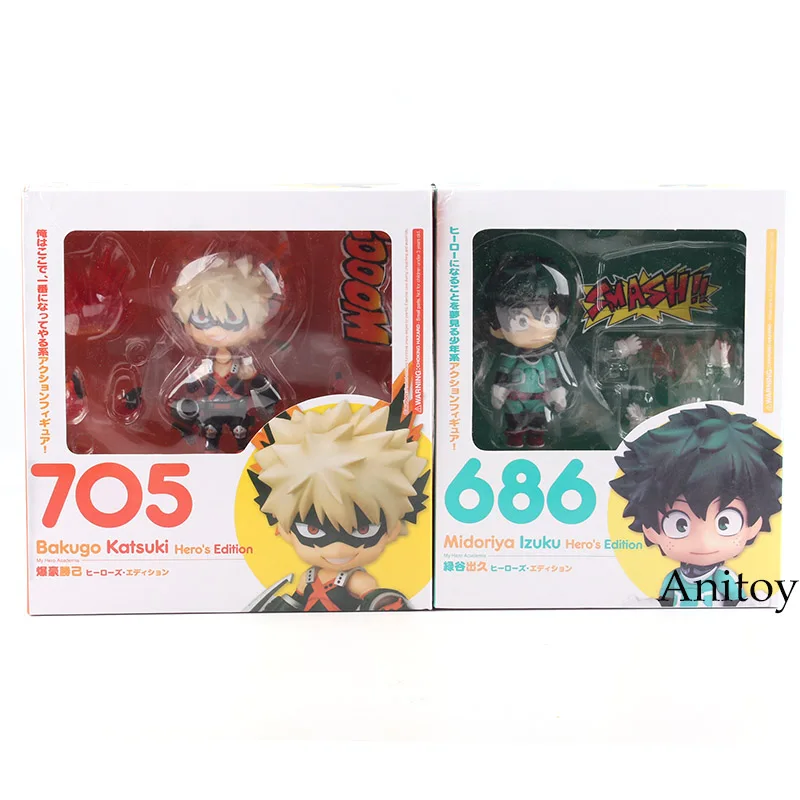 Фигурка My Hero Academy Bakugou Katsuki& Midoriya Izuku Nendoroid 686/705 ПВХ Boku No Hero Academy фигурка коллекционная игрушка