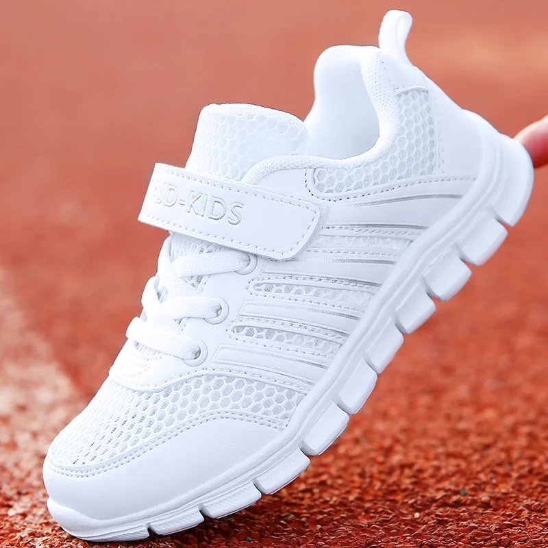 

Boys white shoes mesh summer breathable sneakers big boy white shoes primary school children white sports shoes