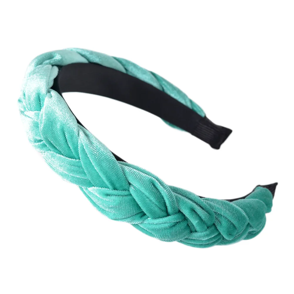 Корейская Новая мягкая одноцветная завязанная повязка для волос модная головная повязка для женщин женская элегантная ширина обруч для волос аксессуары для волос