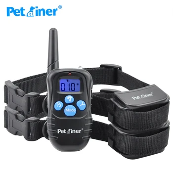 

Petrainer 998DRB-2 Remote E-collar 300Meters Remote Rechargeable Dog Training Collar with Beep, Vibration and Shock